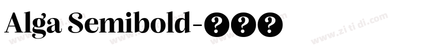 Alga Semibold字体转换